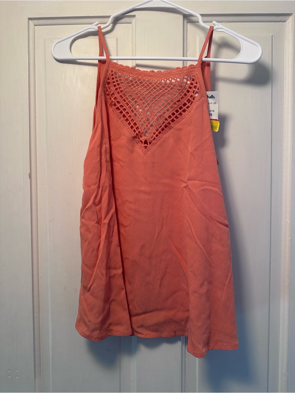 Marshalls Coral Crochet-Front Spaghetti Strap Camisole